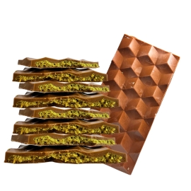 Czekolada Dubajska mleczna z nadzieniem pistacjowym 100g